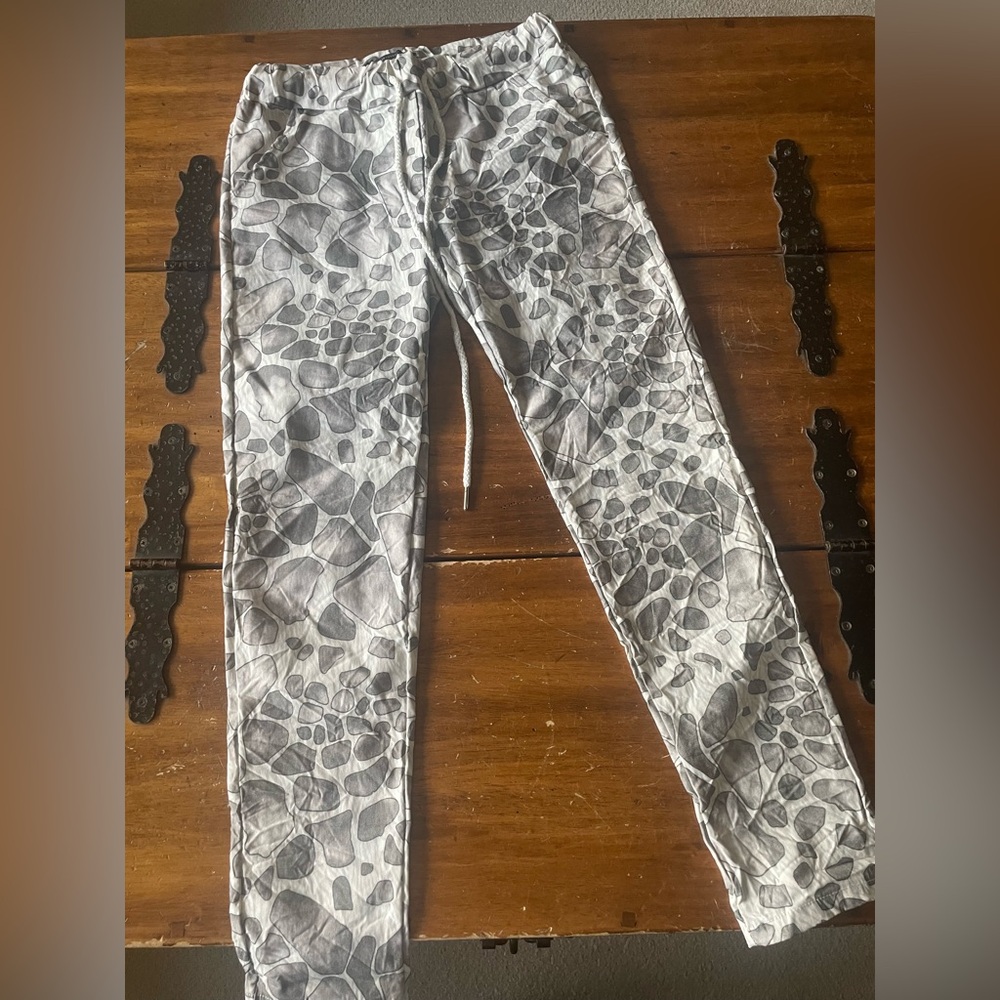 Flora Ashley Made In Italy Crinkle Pants Size XS Art To Wear Rich Mom